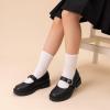 DREAM PAIRS Girls Mary Jane Chunky Platform School Uniform Dress Shoes Party Oxford Pumps for Toddler/Little Big Kid(Black)
