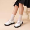 DREAM PAIRS Girls Mary Jane Chunky Platform School Uniform Dress Shoes Party Oxford Pumps for Toddler/Little Big Kid(White)