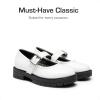DREAM PAIRS Girls Mary Jane Chunky Platform School Uniform Dress Shoes Party Oxford Pumps for Toddler/Little Big Kid(White)