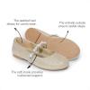 DREAM PAIRS Girls Mary Jane Dress Shoes Ballerina Flats for Wedding, Party (Toddler/Little Kid/Big Kid)(Gold/Glitter W)