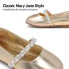 DREAM PAIRS Girls Mary Jane Dress Shoes Ballerina Flats for Wedding, Party (Toddler/Little Kid/Big Kid)(Gold-t)