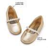DREAM PAIRS Girls Mary Jane Dress Shoes Ballerina Flats for Wedding, Party (Toddler/Little Kid/Big Kid)(Gold-t)