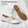 DREAM PAIRS Girls Mary Jane Dress Shoes Ballerina Flats for Wedding, Party (Toddler/Little Kid/Big Kid)(Ivory)