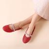 DREAM PAIRS Girls Mary Jane Dress Shoes Ballerina Flats for Wedding, Party (Toddler/Little Kid/Big Kid)(Red/Glitter)