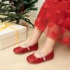 DREAM PAIRS Girls Mary Jane Dress Shoes Ballerina Flats for Wedding, Party (Toddler/Little Kid/Big Kid)(Red-t)