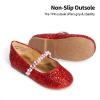 DREAM PAIRS Girls Mary Jane Dress Shoes Ballerina Flats for Wedding, Party (Toddler/Little Kid/Big Kid)(Red-t)