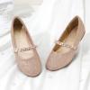 DREAM PAIRS Girls Mary Jane Dress Shoes Ballerina Flats for Wedding, Party (Toddler/Little Kid/Big Kid)(Rose/Gold/Glitter)