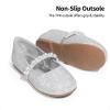DREAM PAIRS Girls Mary Jane Dress Shoes Ballerina Flats for Wedding, Party (Toddler/Little Kid/Big Kid)(Silver/Glitter-t)