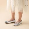 DREAM PAIRS Girls Mary Jane Dress Shoes Ballerina Flats for Wedding, Party (Toddler/Little Kid/Big Kid)(Silver-pu)