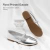DREAM PAIRS Girls Mary Jane Dress Shoes Ballerina Flats for Wedding, Party (Toddler/Little Kid/Big Kid)(Silver-pu)