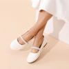 DREAM PAIRS Girls Mary Jane Dress Shoes Ballerina Flats for Wedding, Party (Toddler/Little Kid/Big Kid)(White/Pat)