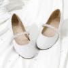 DREAM PAIRS Girls Mary Jane Dress Shoes Ballerina Flats for Wedding, Party (Toddler/Little Kid/Big Kid)(White/Pat)
