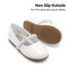 DREAM PAIRS Girls Mary Jane Dress Shoes Ballerina Flats for Wedding, Party (Toddler/Little Kid/Big Kid)(White/Pat-t)