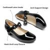 DREAM PAIRS Girls Mary Jane Dress Shoes Pumps Low Heels Flower Party Wedding Princess(Black)