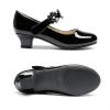 DREAM PAIRS Girls Mary Jane Dress Shoes Pumps Low Heels Flower Party Wedding Princess(Black)