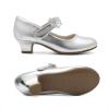 DREAM PAIRS Girls Mary Jane Dress Shoes Pumps Low Heels Flower Party Wedding Princess(Silver)