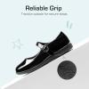 DREAM PAIRS Girls Mary Jane Flats School Uniform Dress Shoes(All Black)