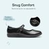 DREAM PAIRS Girls Mary Jane Flats School Uniform Dress Shoes(Black)