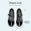 DREAM PAIRS Girls Mary Jane Flats School Uniform Dress Shoes(Black/Patent/Pu)