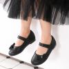 DREAM PAIRS Toddler Girls Dress Shoes Mary Jane Flats, Girls School Uniform Flats Bow Ballerina Shoes(Black/Suede)