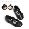 DREAM PAIRS Toddler Girls Dress Shoes Mary Jane Flats, Girls School Uniform Flats Bow Ballerina Shoes(Black/Suede)