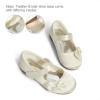 DREAM PAIRS Toddler Girls Dress Shoes Mary Jane Flats, Girls School Uniform Flats Bow Ballerina Shoes(Ivory/Satin)