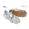 DREAM PAIRS Toddler Girls Dress Shoes Mary Jane Flats, Girls School Uniform Flats Bow Ballerina Shoes(Silver/Glitter)