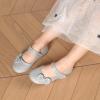 DREAM PAIRS Toddler Girls Dress Shoes Mary Jane Flats, Girls School Uniform Flats Bow Ballerina Shoes(Silver/Glitter)