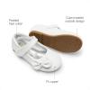 DREAM PAIRS Toddler Girls Dress Shoes Mary Jane Flats, Girls School Uniform Flats Bow Ballerina Shoes(White-pu)