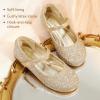 DREAM PAIRS Toddler Girl’s Dress Shoes Mary Jane Rhinestone Ballerina Flat for Party, Birthday, Performance, Wedding(Gold)