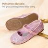 DREAM PAIRS Toddler Girl’s Dress Shoes Mary Jane Rhinestone Ballerina Flat for Party, Birthday, Performance, Wedding(Pink)