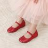 DREAM PAIRS Toddler Girl’s Dress Shoes Mary Jane Rhinestone Ballerina Flat for Party, Birthday, Performance, Wedding(Red)