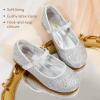 DREAM PAIRS Toddler Girl’s Dress Shoes Mary Jane Rhinestone Ballerina Flat for Party, Birthday, Performance, Wedding(Silver)