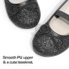 DREAM PAIRS Toddler Girls Dress Shoes Party Wedding Flower Girl Ballet Flats(Black)