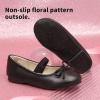DREAM PAIRS Toddler Girls Dress Shoes Party Wedding Flower Girl Ballet Flats(Black/Pu)