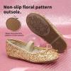 DREAM PAIRS Toddler Girls Dress Shoes Party Wedding Flower Girl Ballet Flats(Gold)