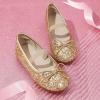 DREAM PAIRS Toddler Girls Dress Shoes Party Wedding Flower Girl Ballet Flats(Gold)