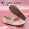 DREAM PAIRS Toddler Girls Dress Shoes Party Wedding Flower Girl Ballet Flats(Rainbow)