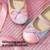 DREAM PAIRS Toddler Girls Dress Shoes Party Wedding Flower Girl Ballet Flats(Rainbow)