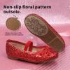 DREAM PAIRS Toddler Girls Dress Shoes Party Wedding Flower Girl Ballet Flats(Red)