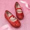 DREAM PAIRS Toddler Girls Dress Shoes Party Wedding Flower Girl Ballet Flats(Red)