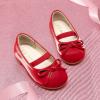 DREAM PAIRS Toddler Girls Dress Shoes Party Wedding Flower Girl Ballet Flats(Red-pu)