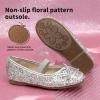 DREAM PAIRS Toddler Girls Dress Shoes Party Wedding Flower Girl Ballet Flats(Silver)