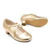 Dream Pairs Girls Dress Shoes Mary Jane High Heel Round Toe Straps Pumps Flower Wedding Party Princess Flats for Little/Big Kids(Gold)