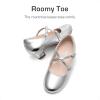 Dream Pairs Girls Dress Shoes Mary Jane High Heel Round Toe Straps Pumps Flower Wedding Party Princess Flats for Little/Big Kids(Silver)