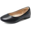 DREAM PAIRS Girls Dress Shoes Slip on Ballerina Flats for Wedding/Party(Black/Pu)