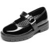 DREAM PAIRS Girls Mary Jane Chunky Platform School Uniform Dress Shoes Party Oxford Pumps for Toddler/Little Big Kid(All Black)