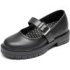 DREAM PAIRS Girls Mary Jane Chunky Platform School Uniform Dress Shoes Party Oxford Pumps for Toddler/Little Big Kid(Black)