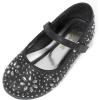 DREAM PAIRS Toddler Girl’s Dress Shoes Mary Jane Rhinestone Ballerina Flat for Party, Birthday, Performance, Wedding(Black)