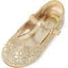 DREAM PAIRS Toddler Girl’s Dress Shoes Mary Jane Rhinestone Ballerina Flat for Party, Birthday, Performance, Wedding(Gold)